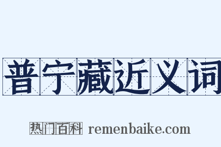 普宁藏近义词是什么意思的图片